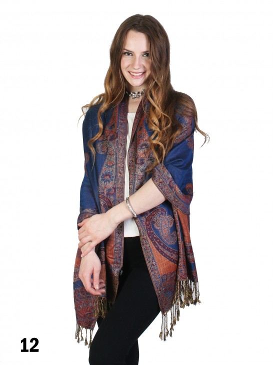 Multi-Tone Paisley Print Pashmina